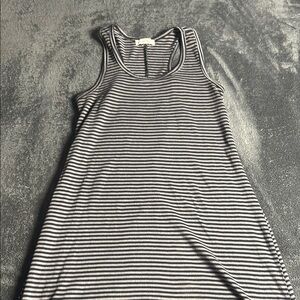 Chic Striped Sleeveless Flowy Dress